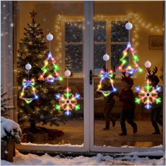 BNIB Timer 3Pcs Christmas Window Lights - Picture 3 of 9